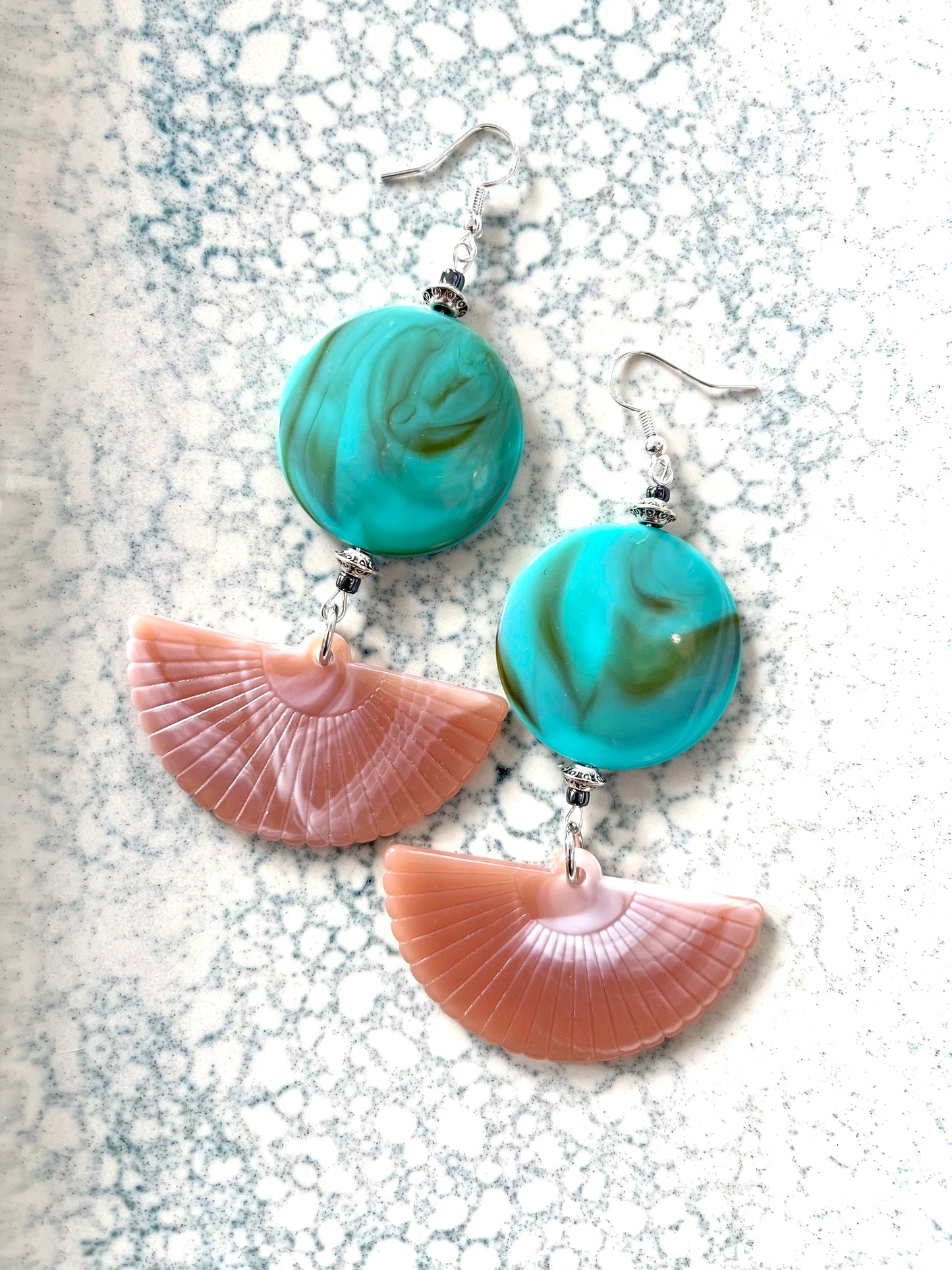 Turquoise Fanfare Earrings - marjorieblume