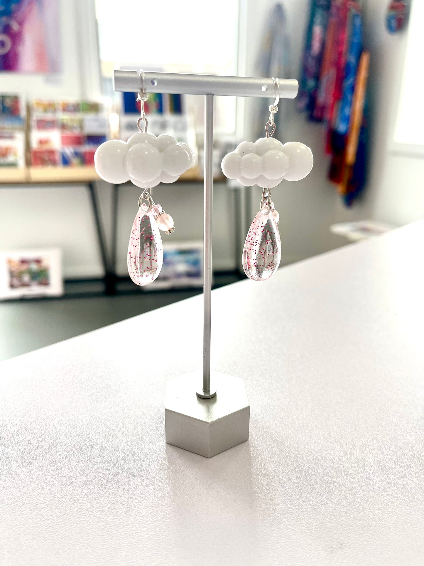 Glitter Rain Drop Earrings - marjorieblume