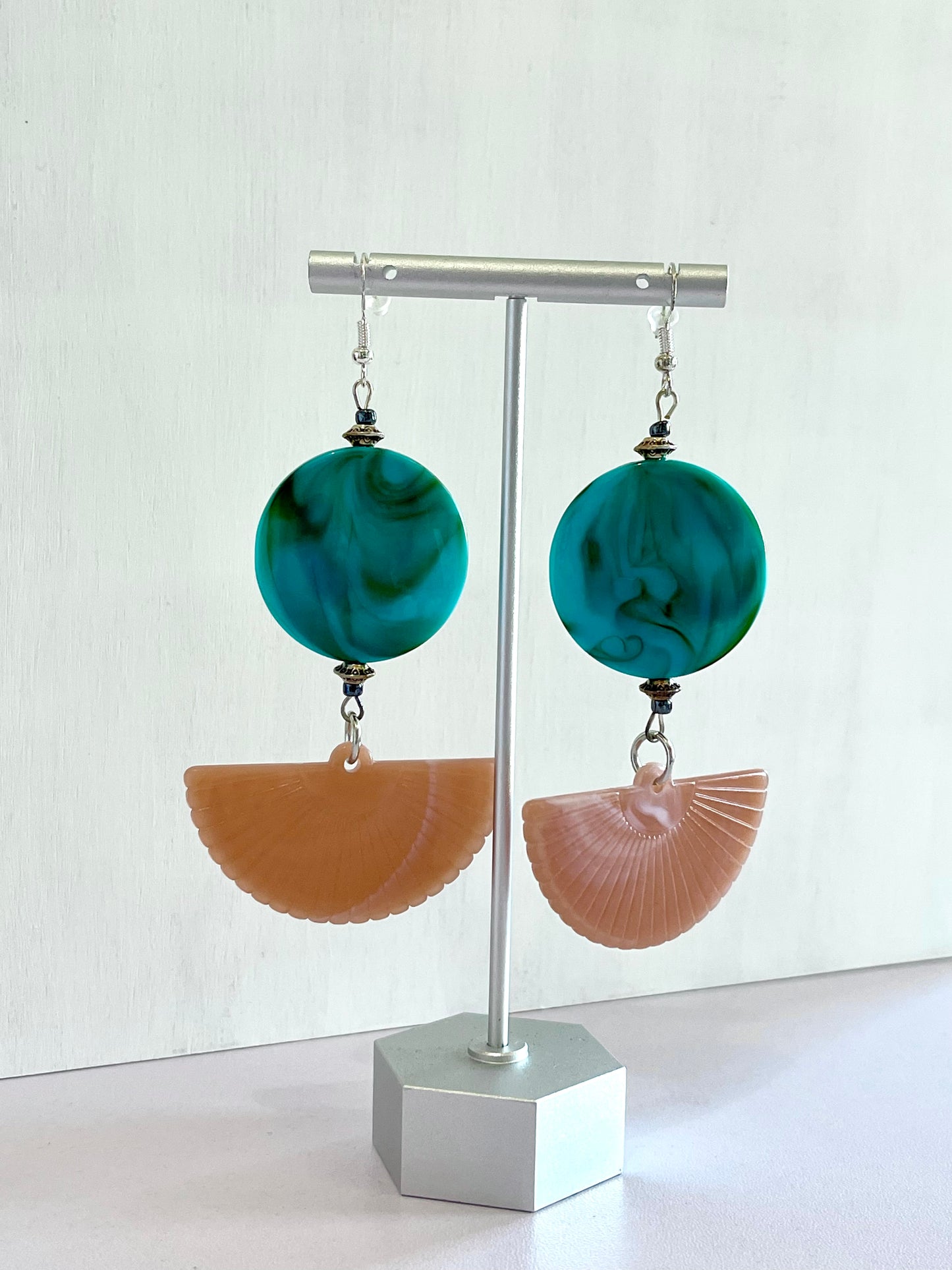 Turquoise Fanfare Earrings - marjorieblume