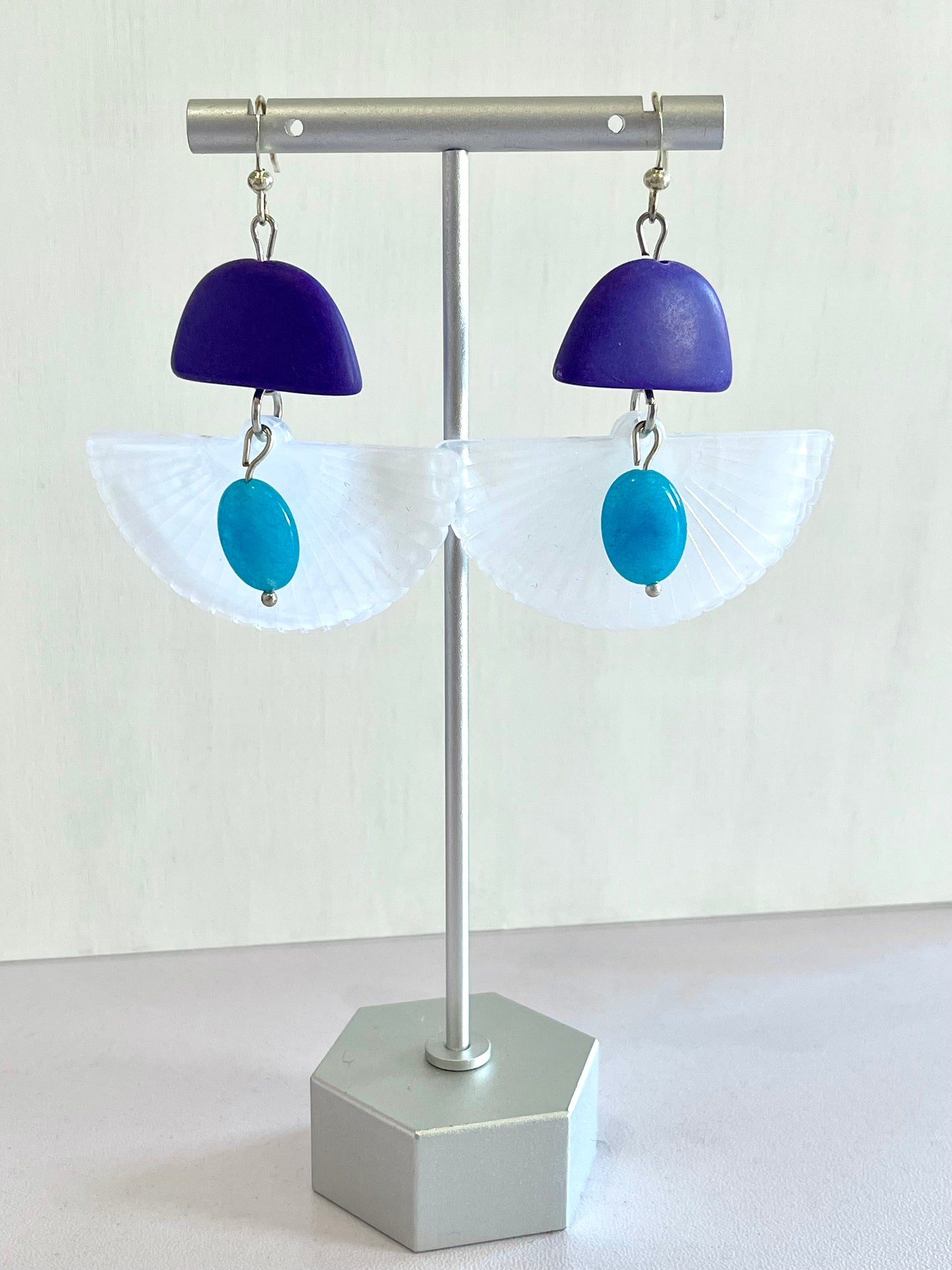 Indigo Fanfare Earrings - marjorieblume