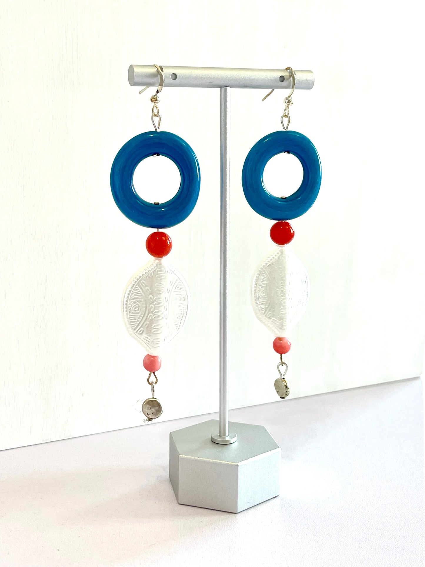 Blue Donut Earrings - marjorieblume