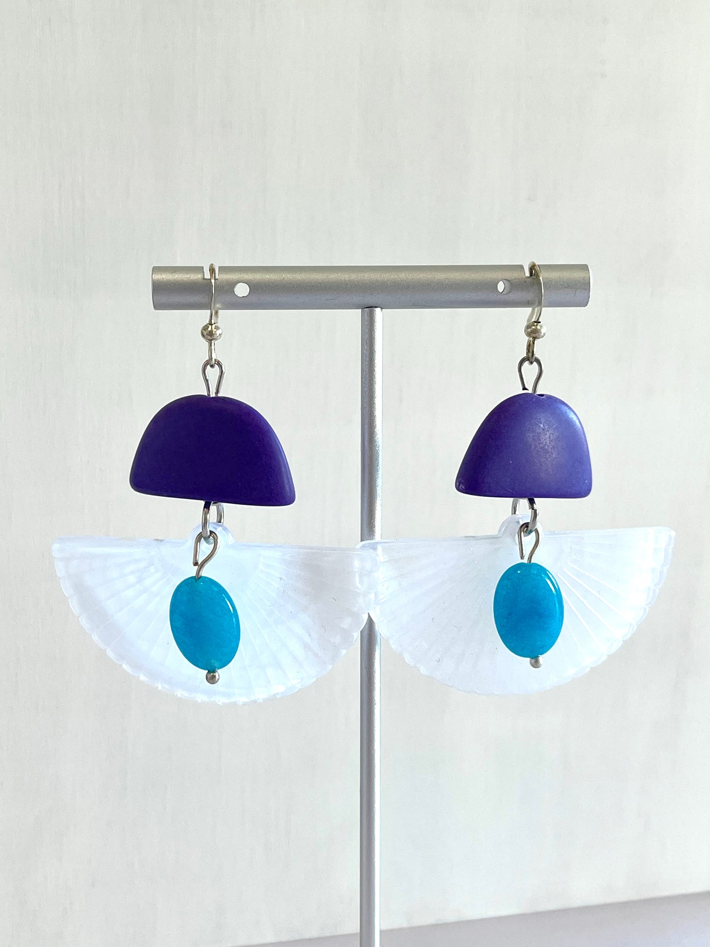 Indigo Fanfare Earrings - marjorieblume