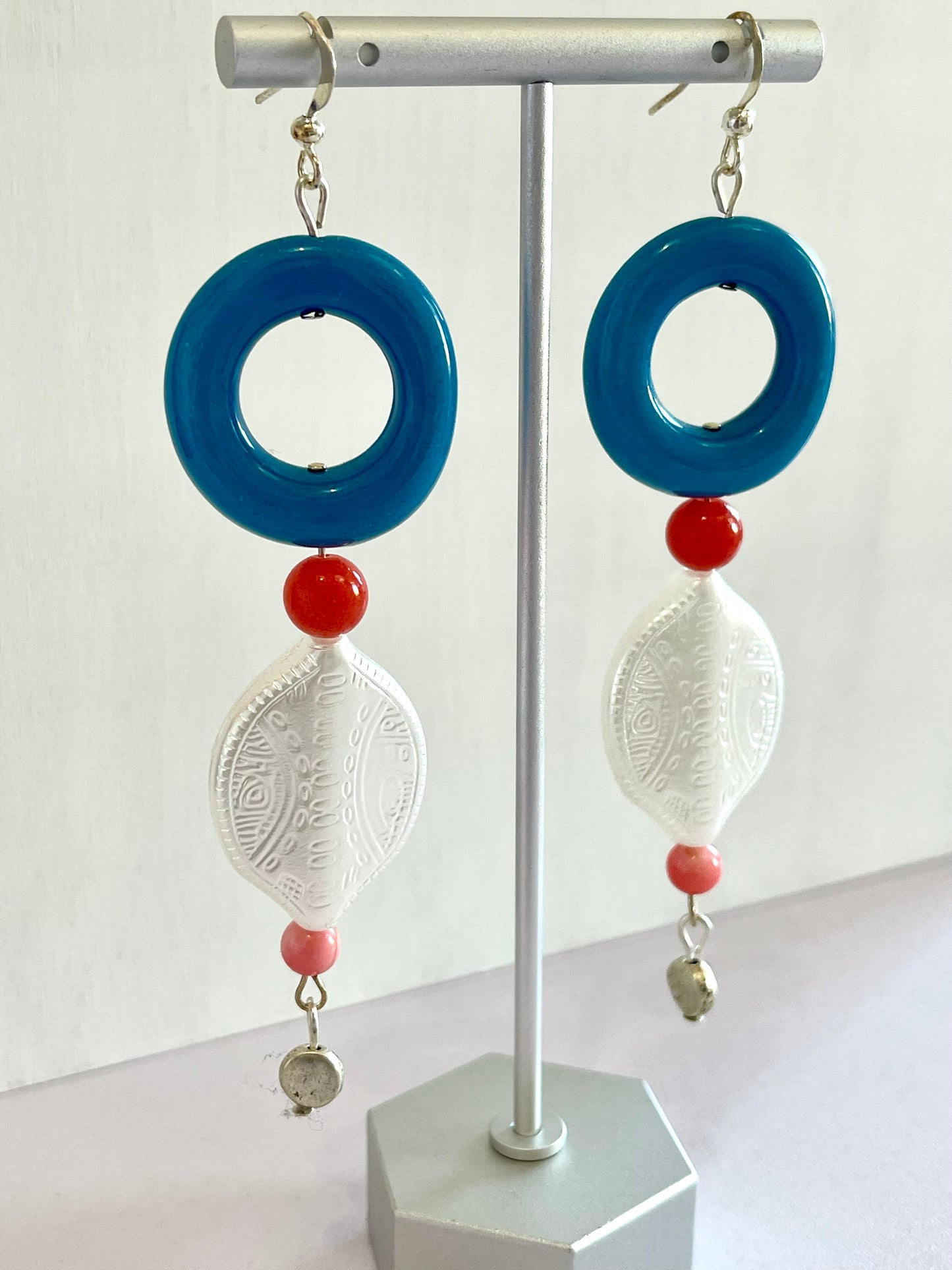 Blue Donut Earrings - marjorieblume