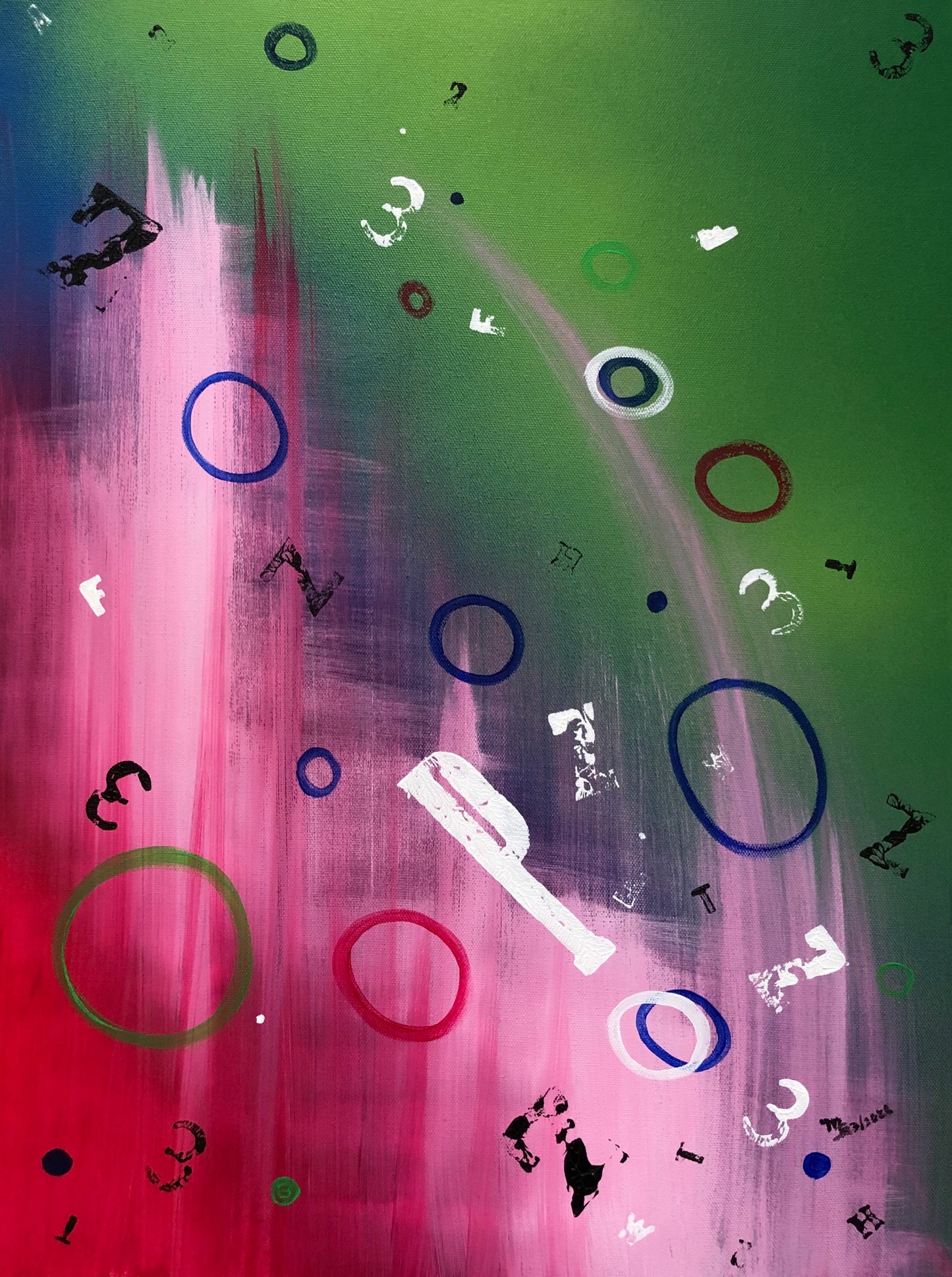 Happy Haze-Original Painting on Canvas - marjorieblume