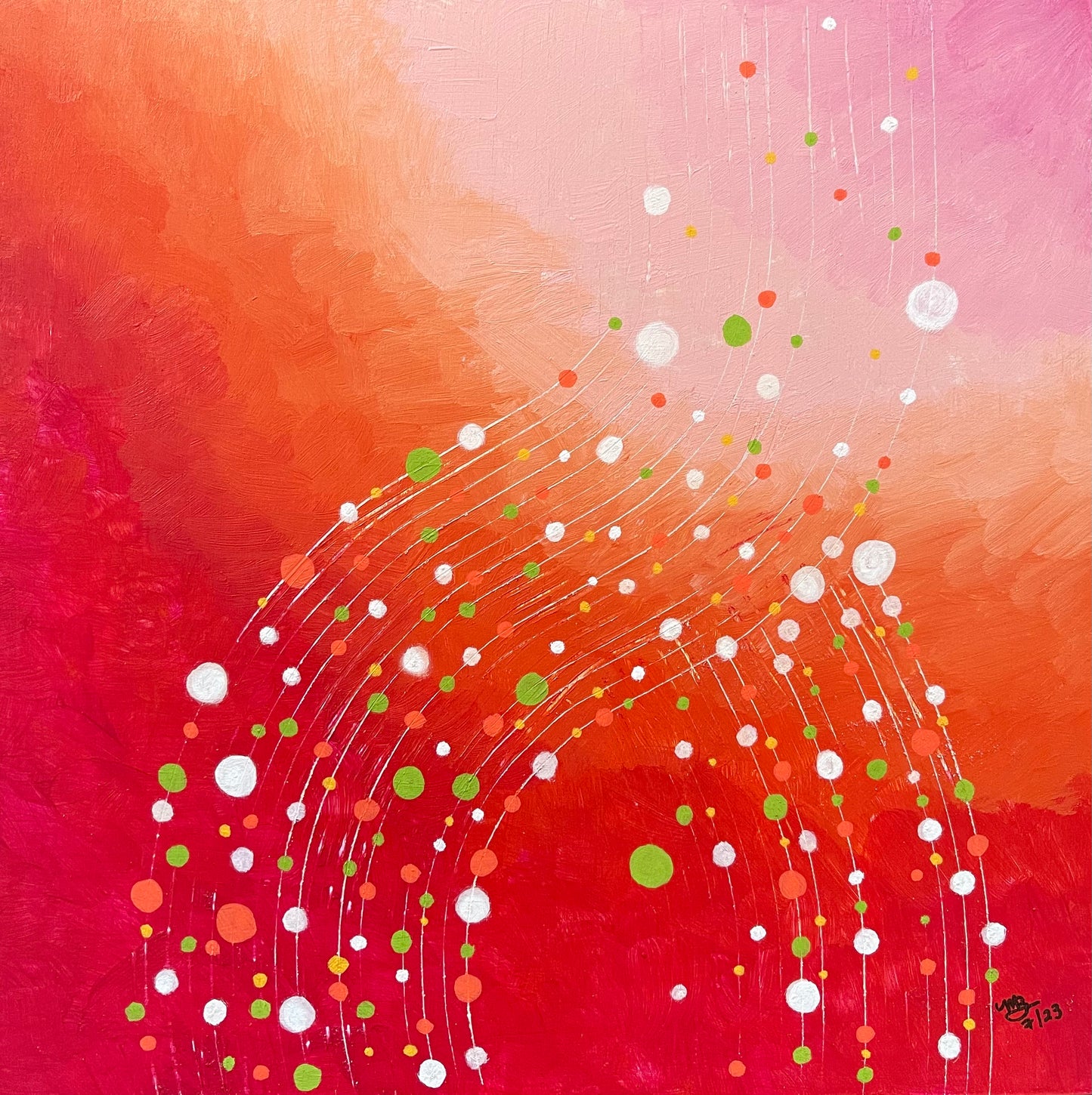 Summer Nights-Original Acrylic Painting - marjorieblume