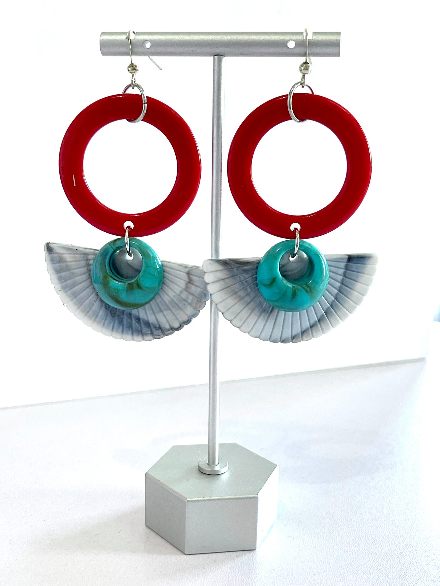 Scarlet Fanfare Earrings - marjorieblume