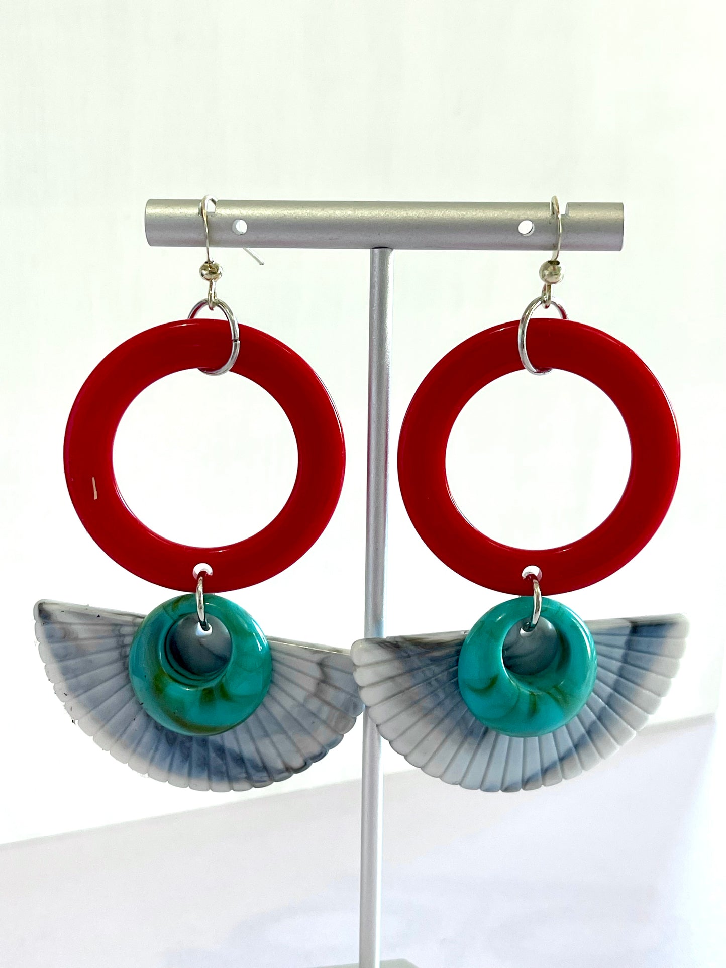 Scarlet Fanfare Earrings - marjorieblume