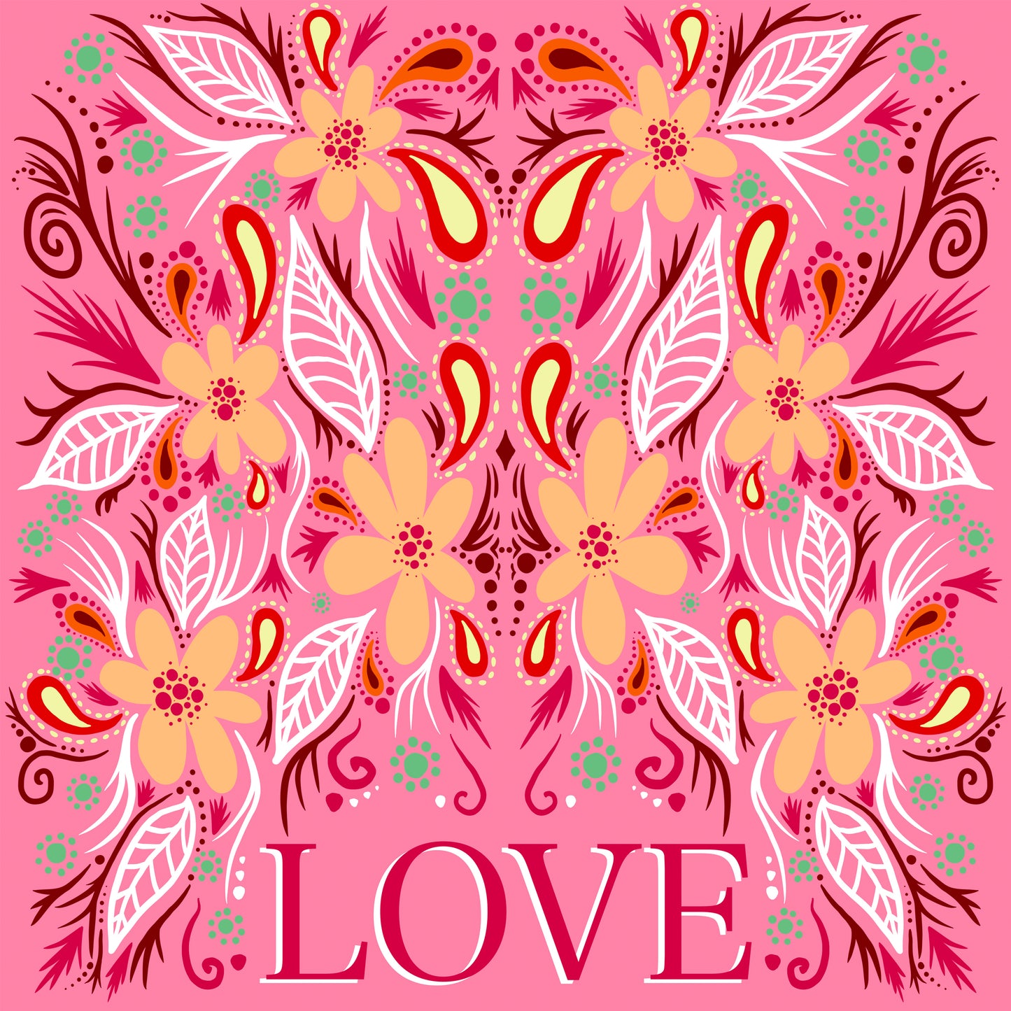 Love In Bloom Card-Blank - marjorieblume