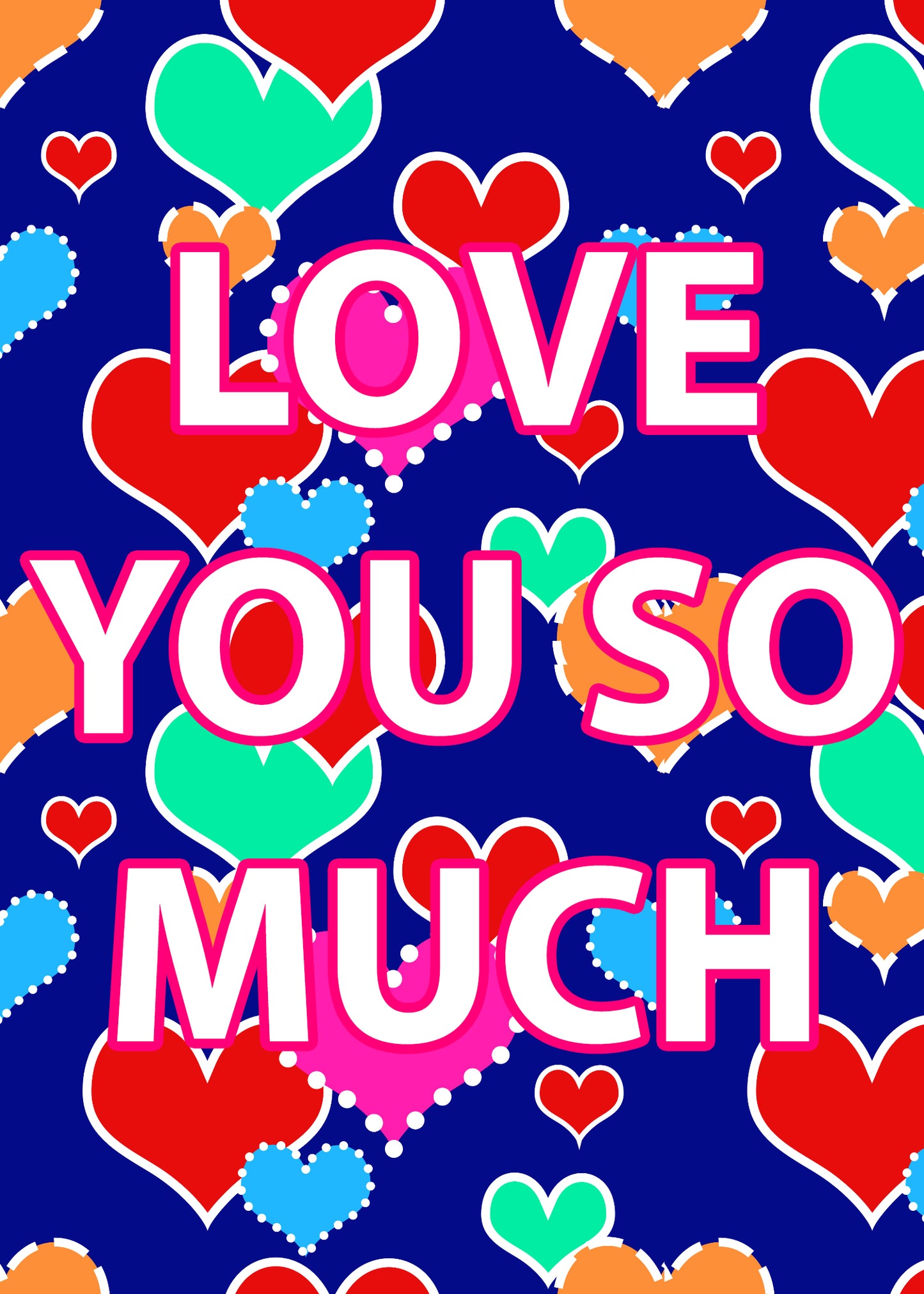 Love You So Much Card-Blank - marjorieblume
