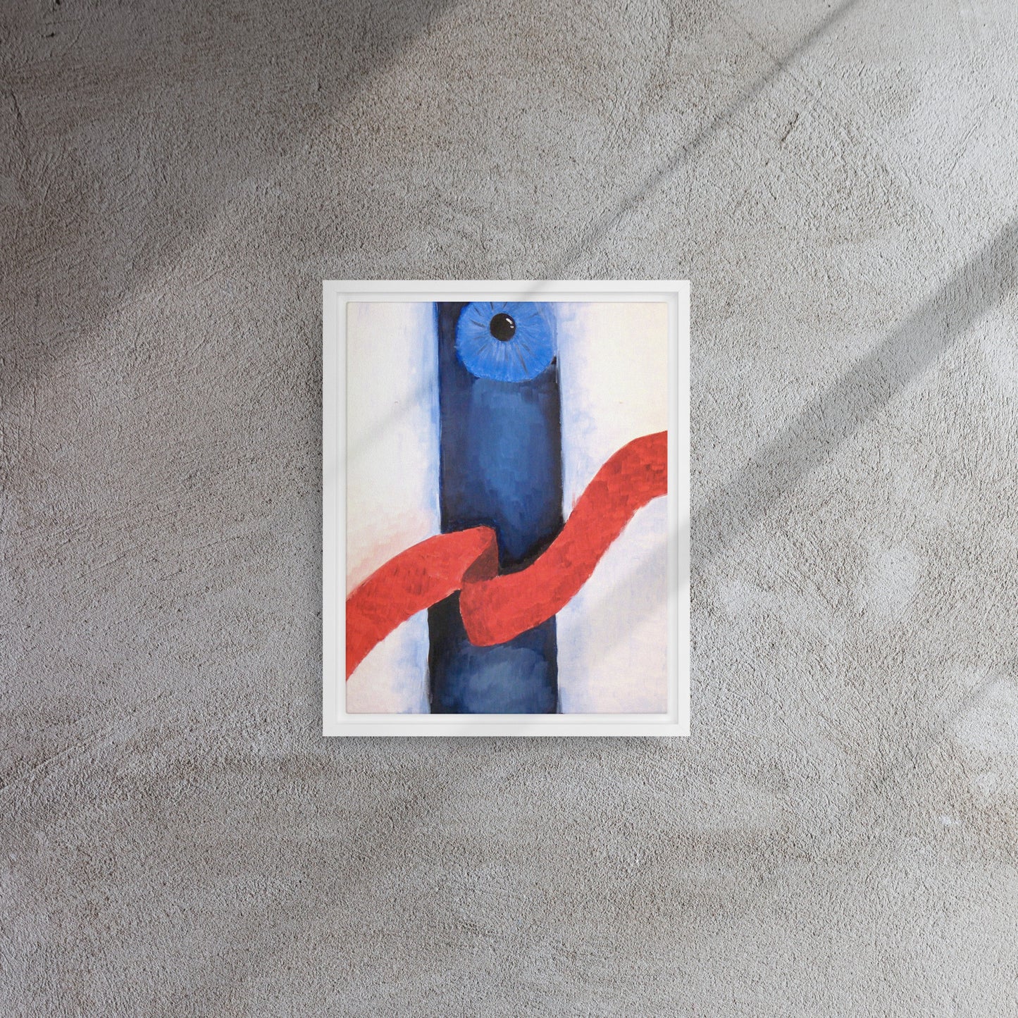 Blue Framed Canvas Print - marjorieblume