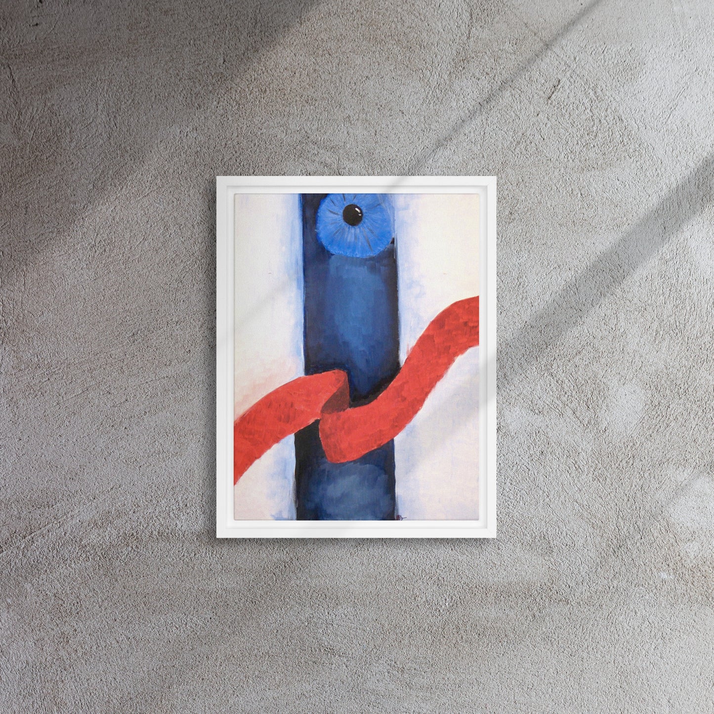 Blue Framed Canvas Print - marjorieblume