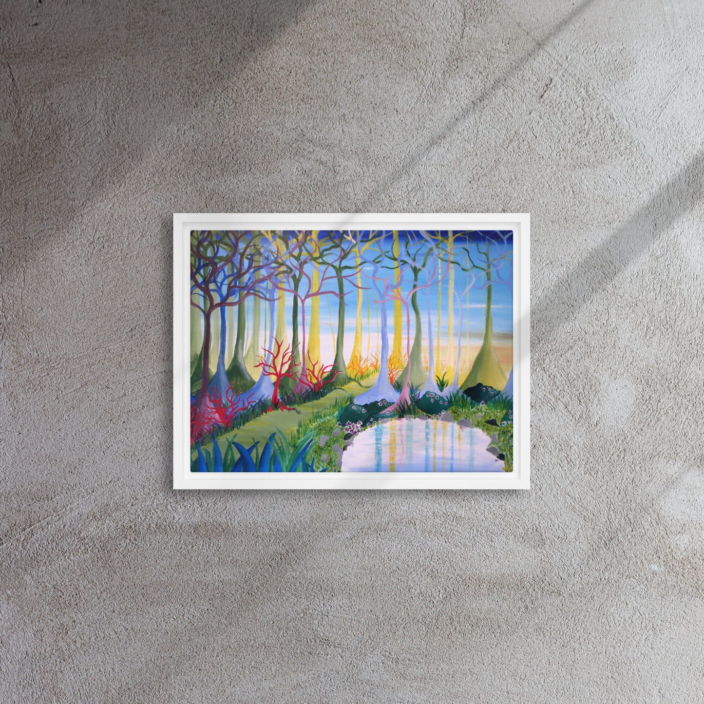 Jurassic Framed Canvas Print - marjorieblume