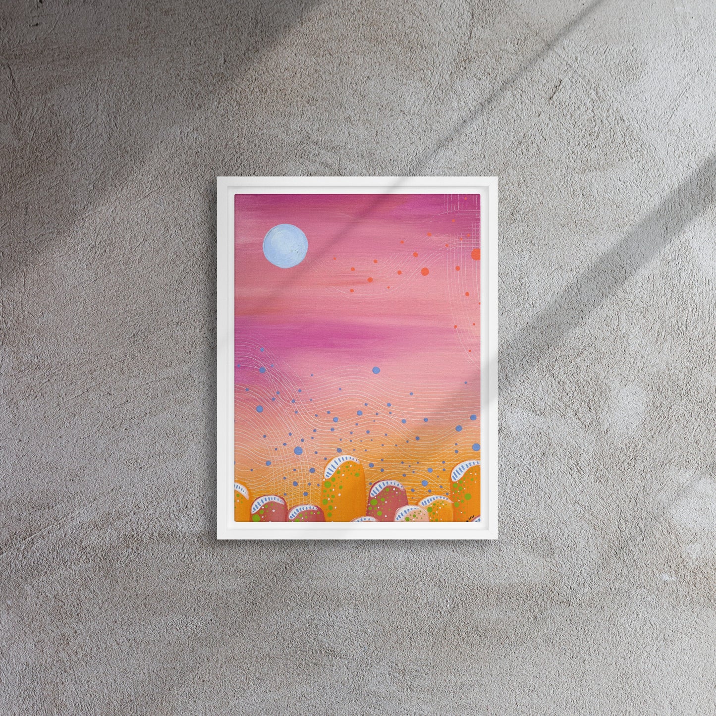 Past Lives Framed Canvas Print - marjorieblume