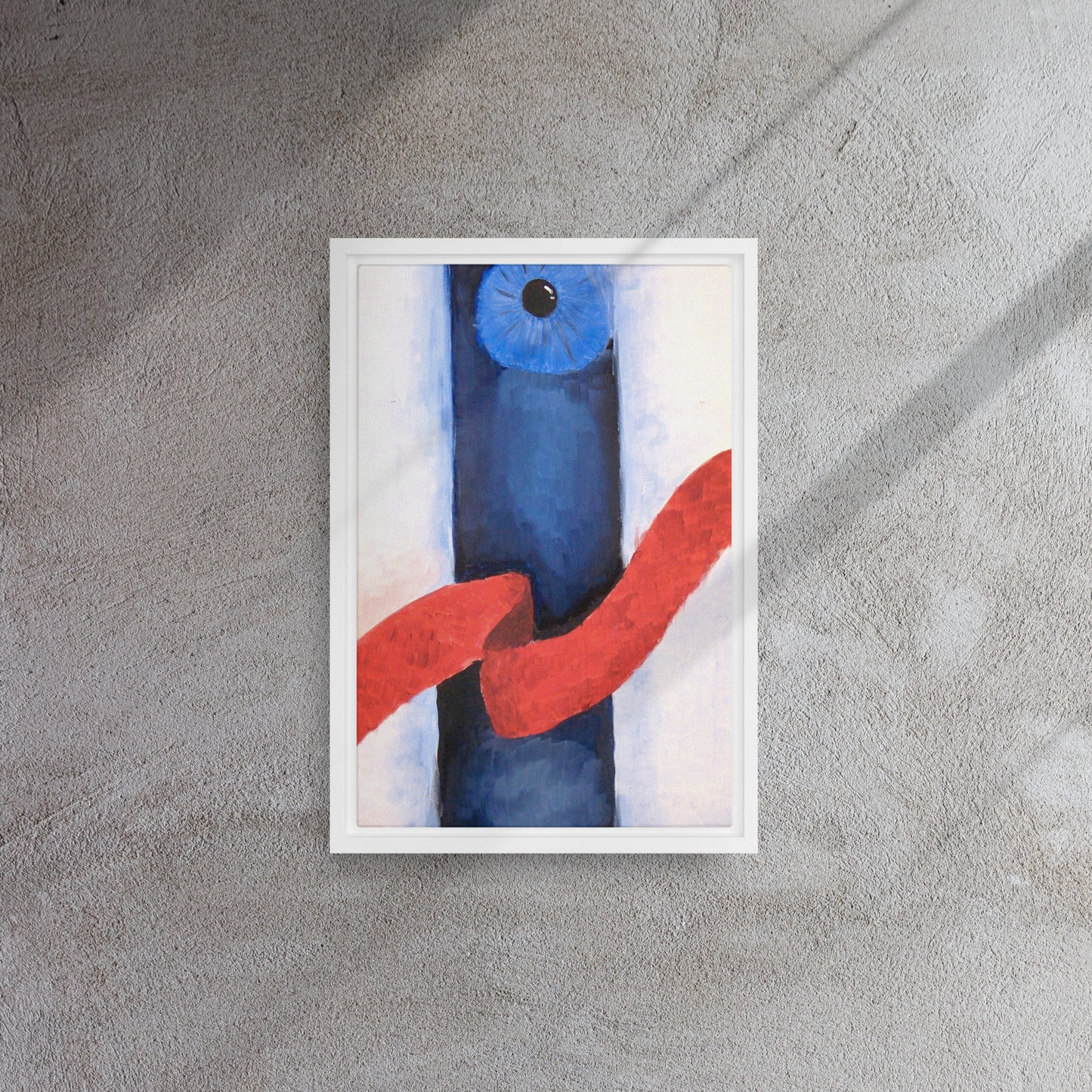 Blue Framed Canvas Print - marjorieblume