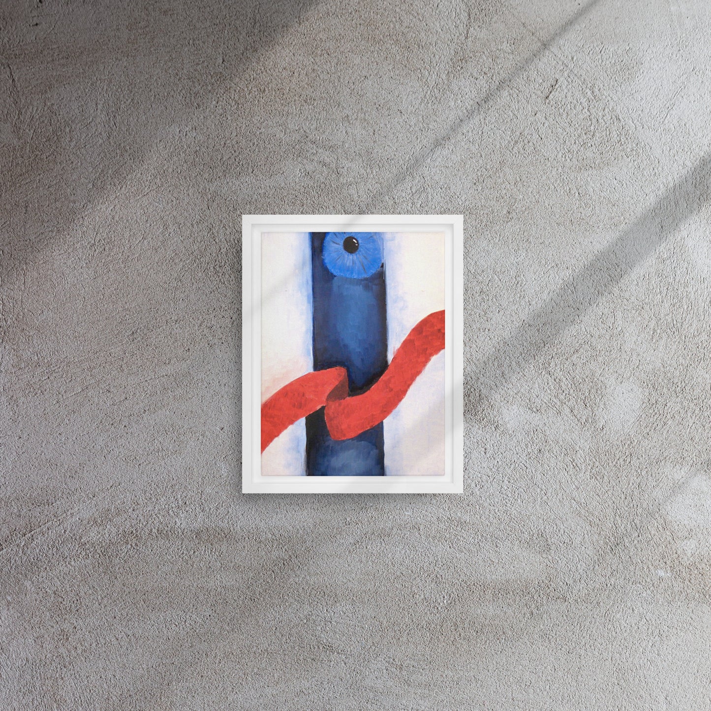 Blue Framed Canvas Print - marjorieblume