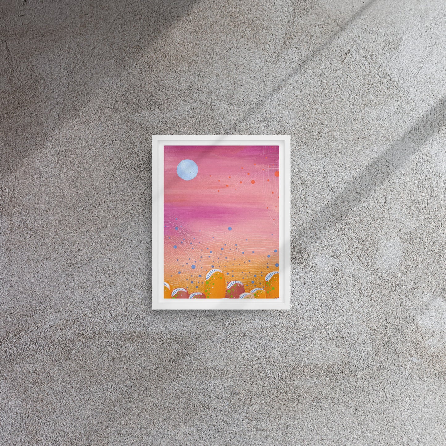 Past Lives Framed Canvas Print - marjorieblume