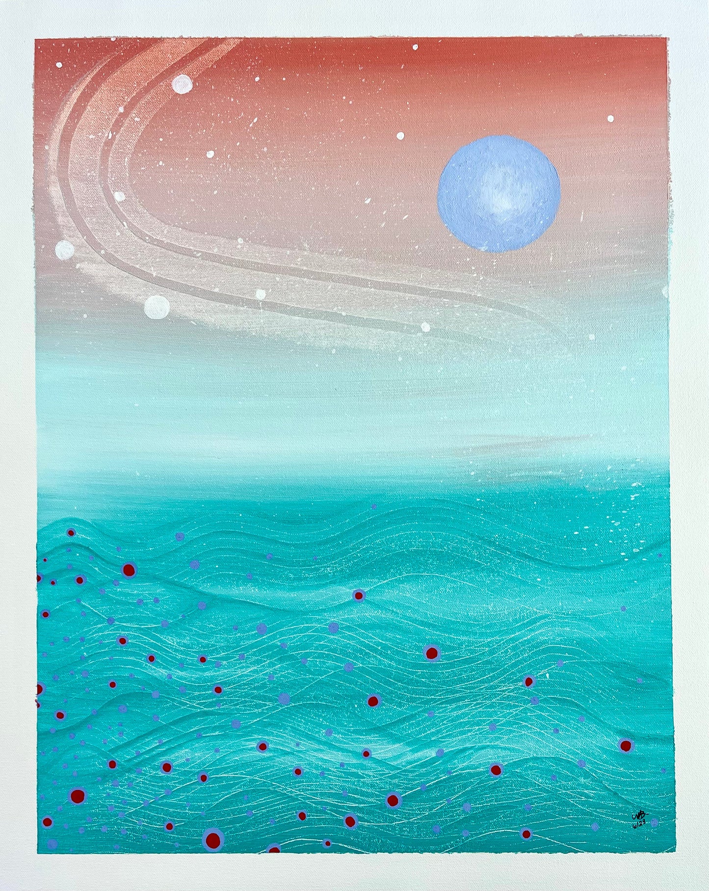 Ethereal Gaze-Original Painting on Canvas - marjorieblume