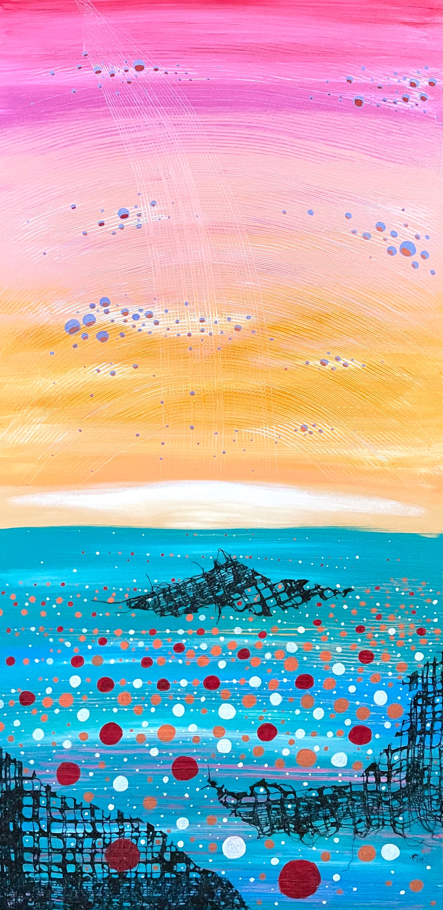 Mind Afloat-Original Acrylic Painting on Canvas - marjorieblume