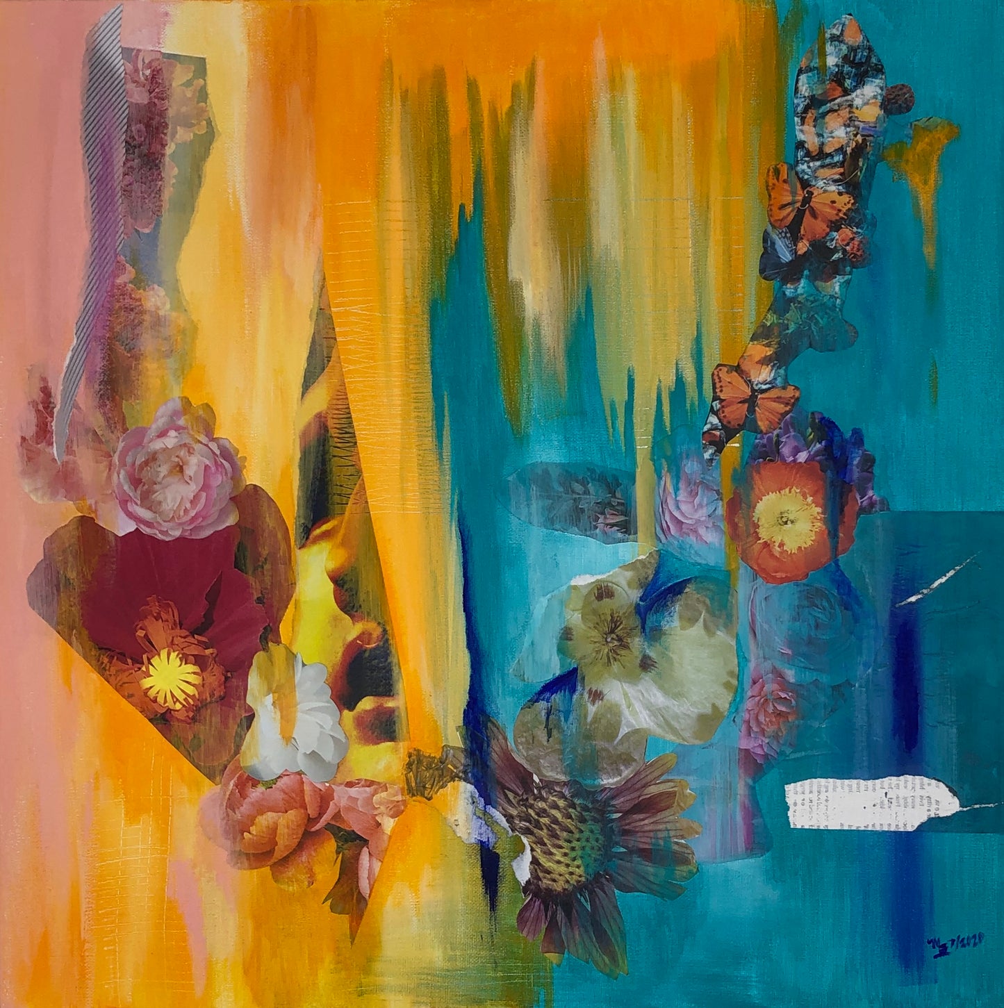 It's Just...Acrylic Painting and Collage on Canvas - marjorieblume