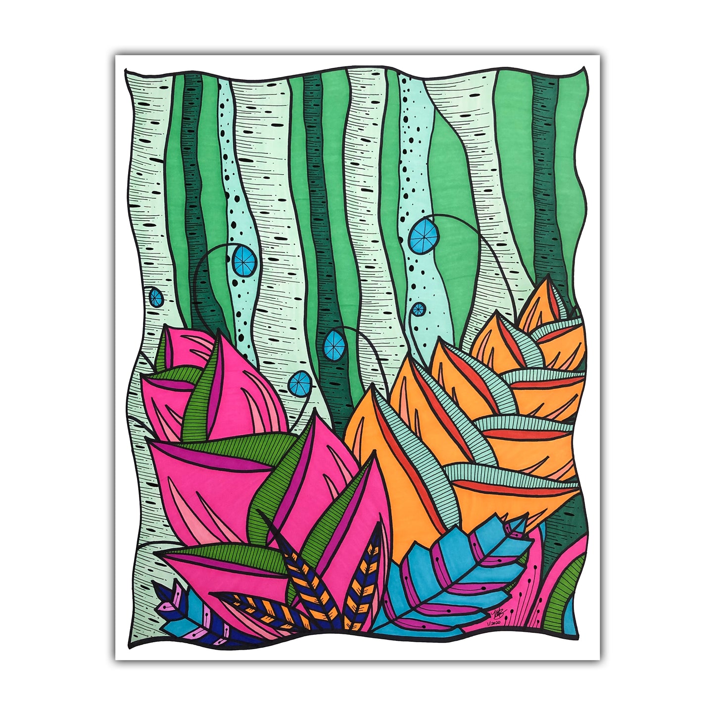 Forest Flowers-Blank Greeting Card - marjorieblume