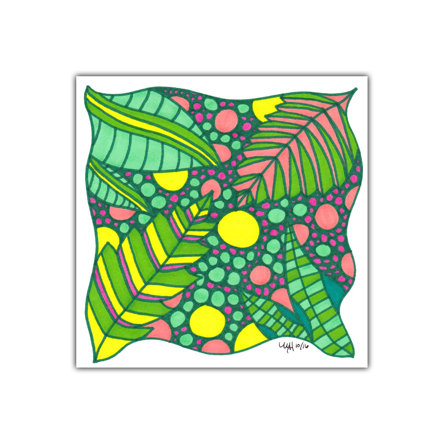 Leafy Ground-Blank Greeting Card - marjorieblume