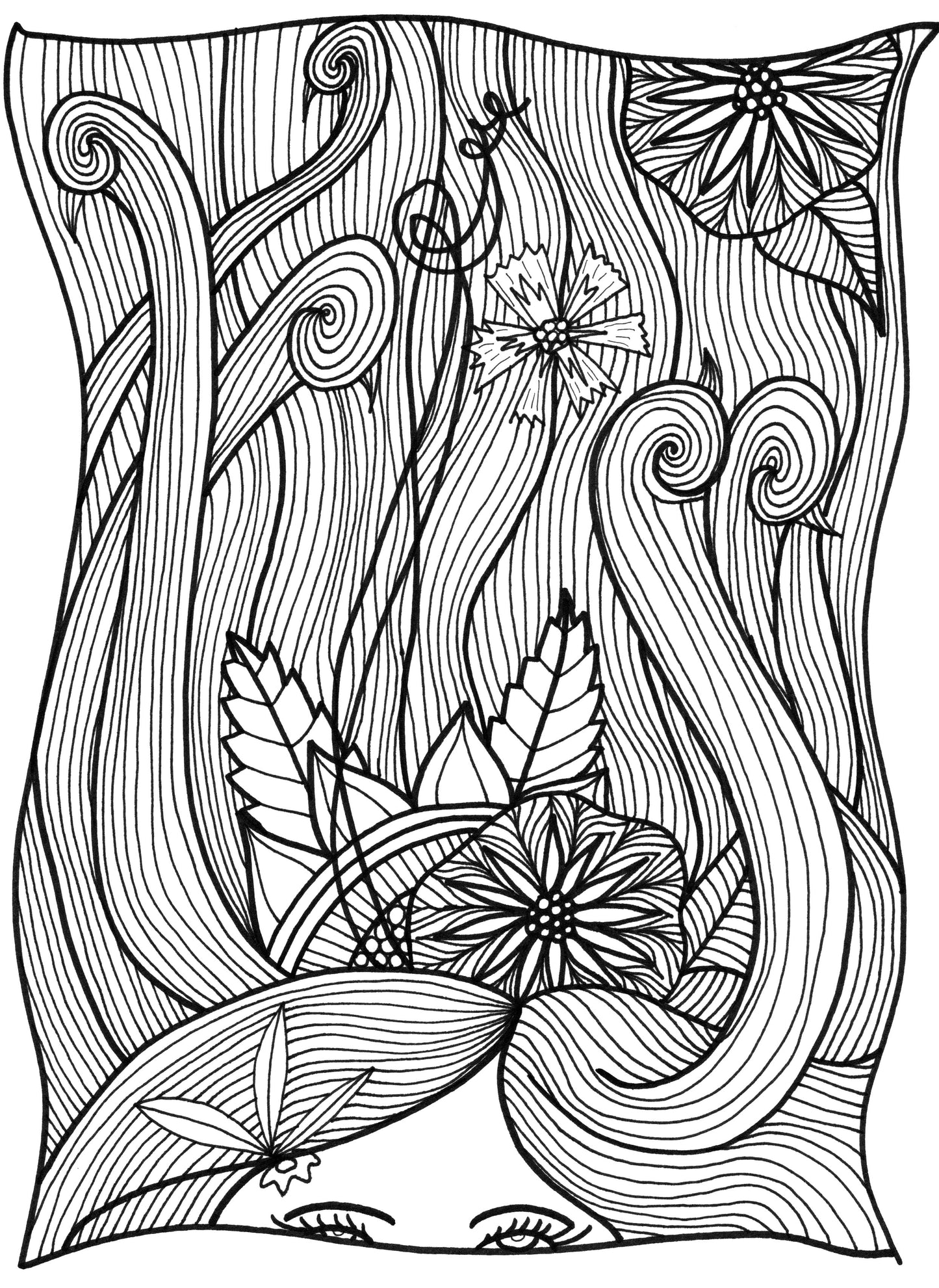 Flowers & Sunshine-A Coloring Book - marjorieblume