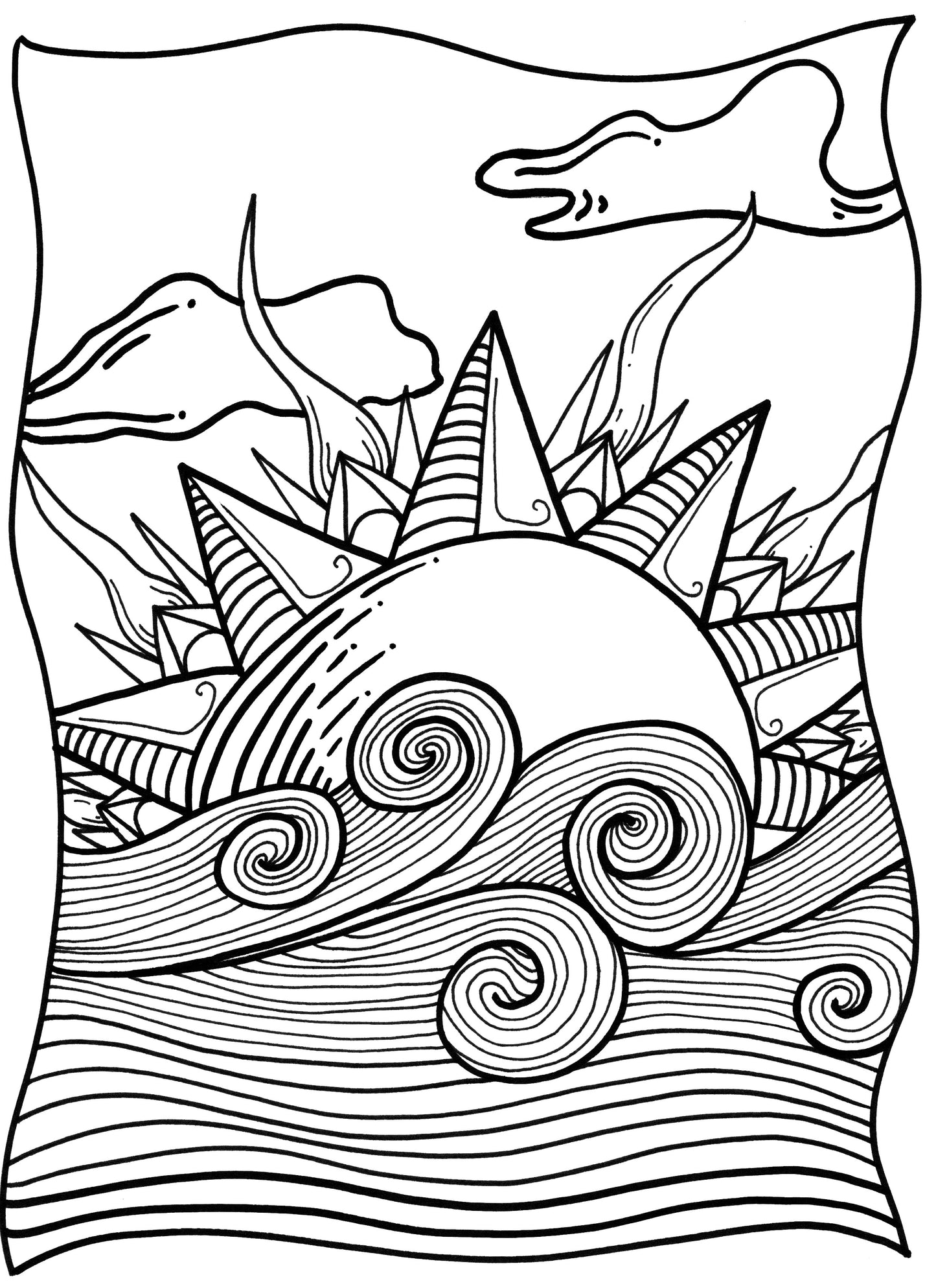 Flowers & Sunshine-A Coloring Book - marjorieblume
