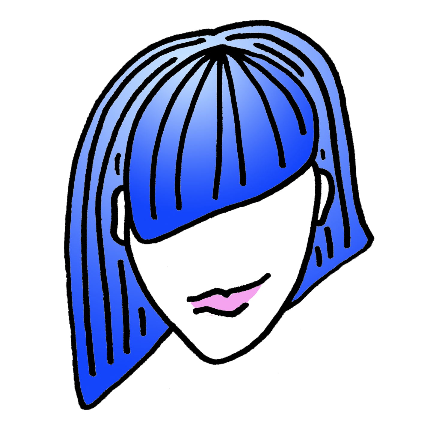 Blue Girl Greeting Card - marjorieblume