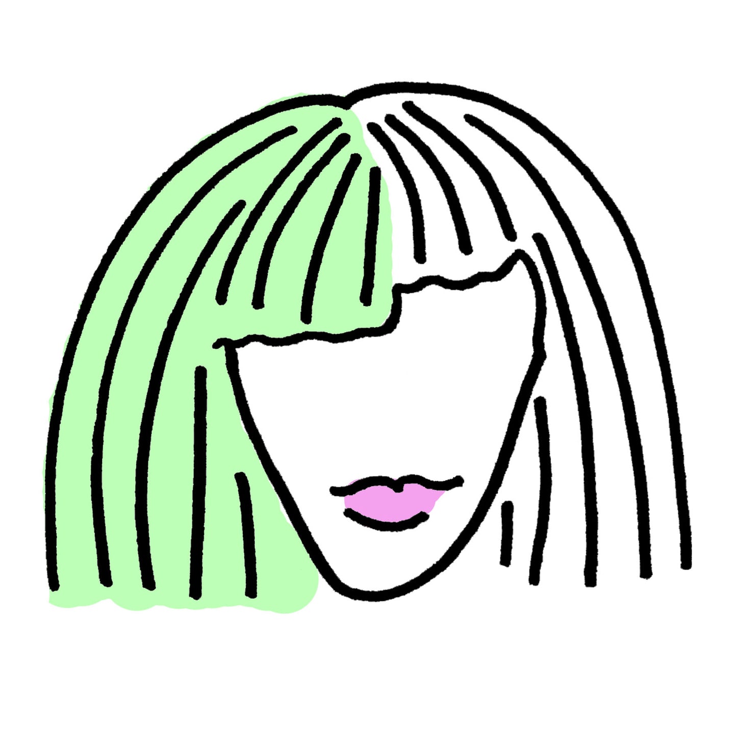 Green Girl Greeting Card - marjorieblume