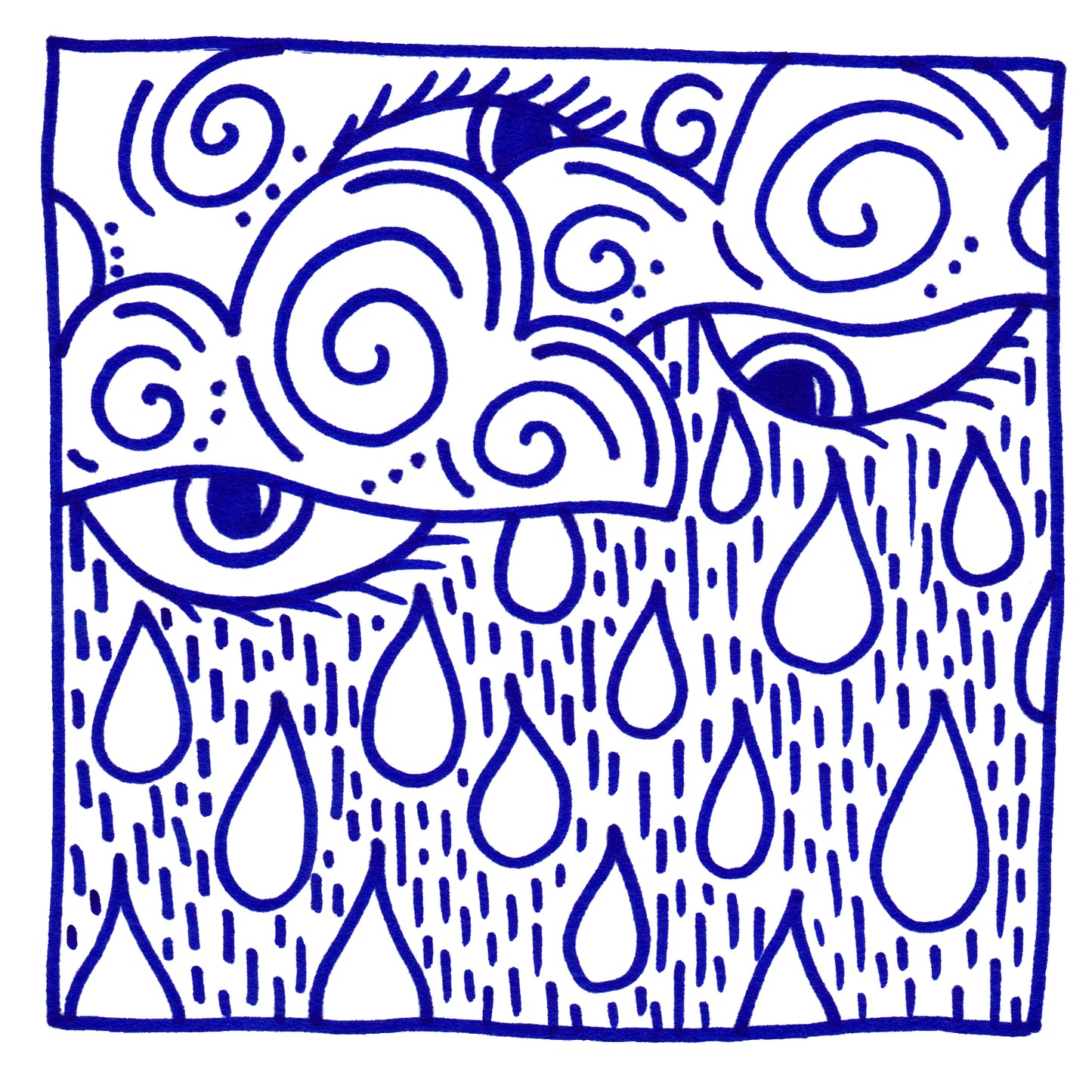 Blue Eyes Greeting Card - marjorieblume