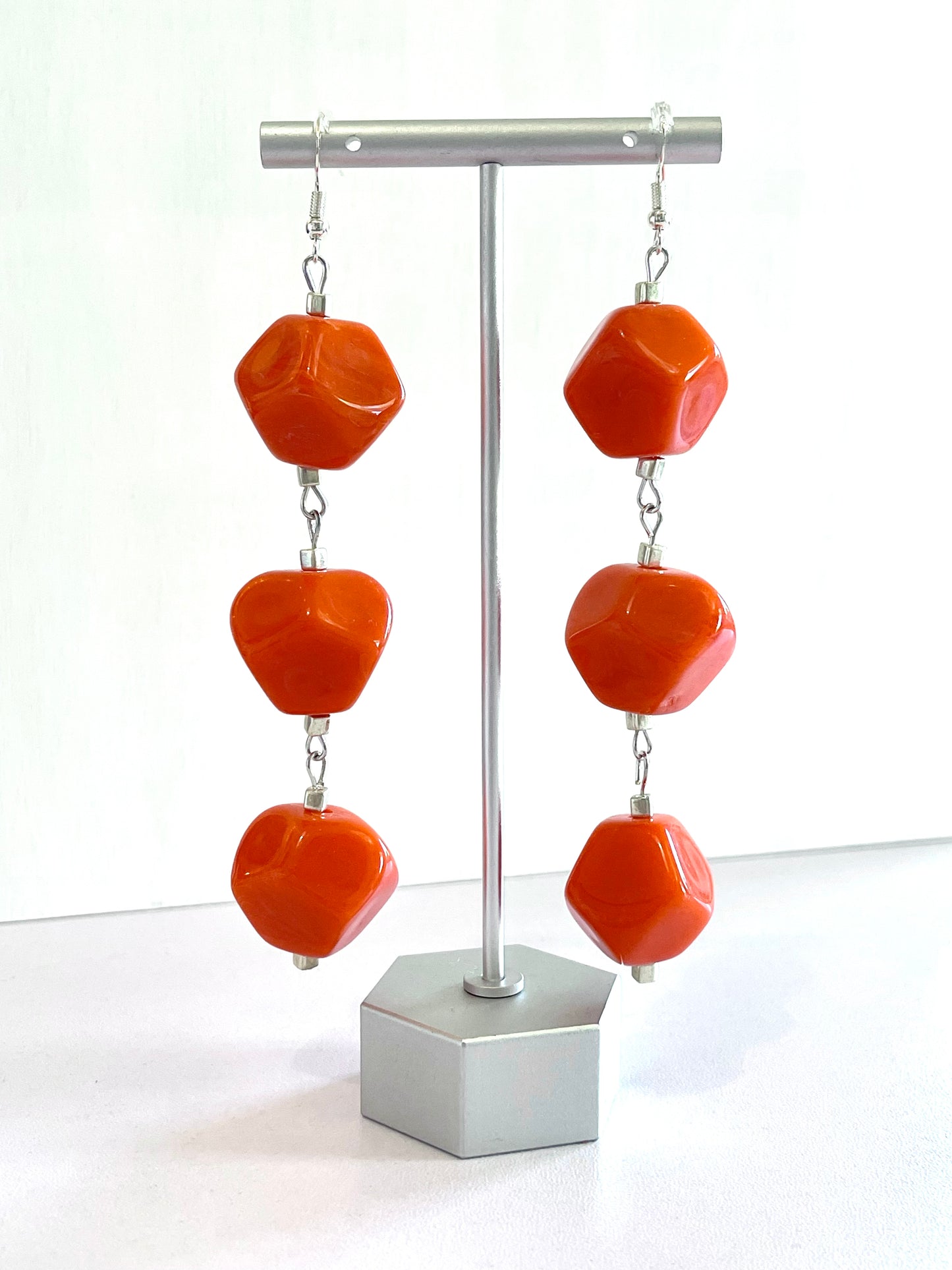 Chunky Orange Earrings - marjorieblume