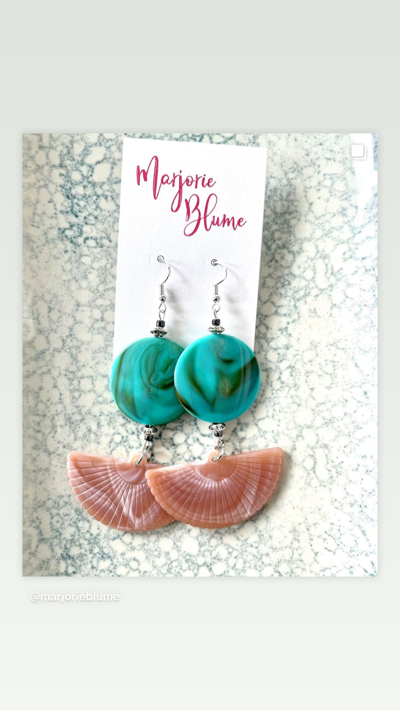 Turquoise Fanfare Earrings - marjorieblume