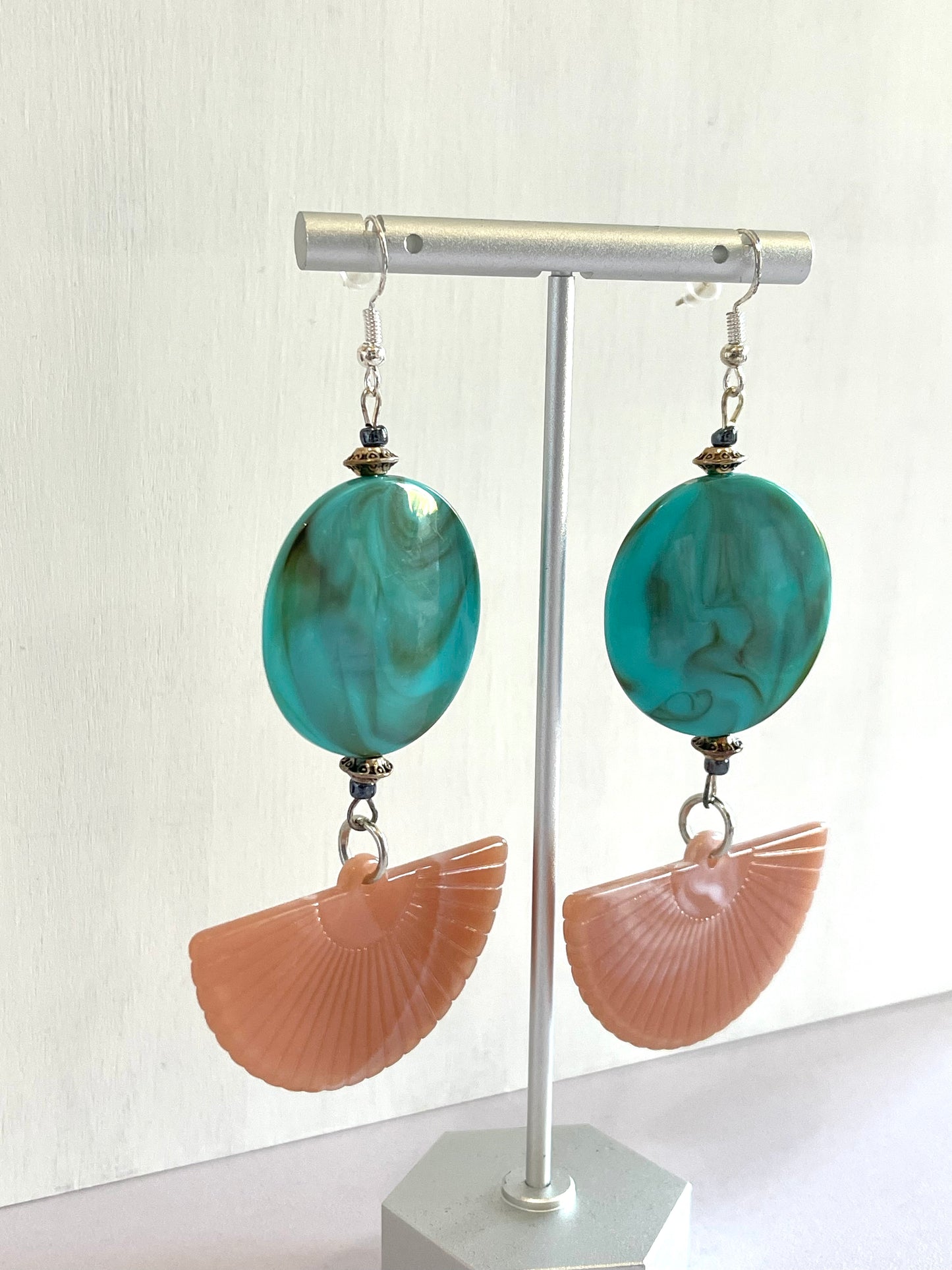 Turquoise Fanfare Earrings - marjorieblume