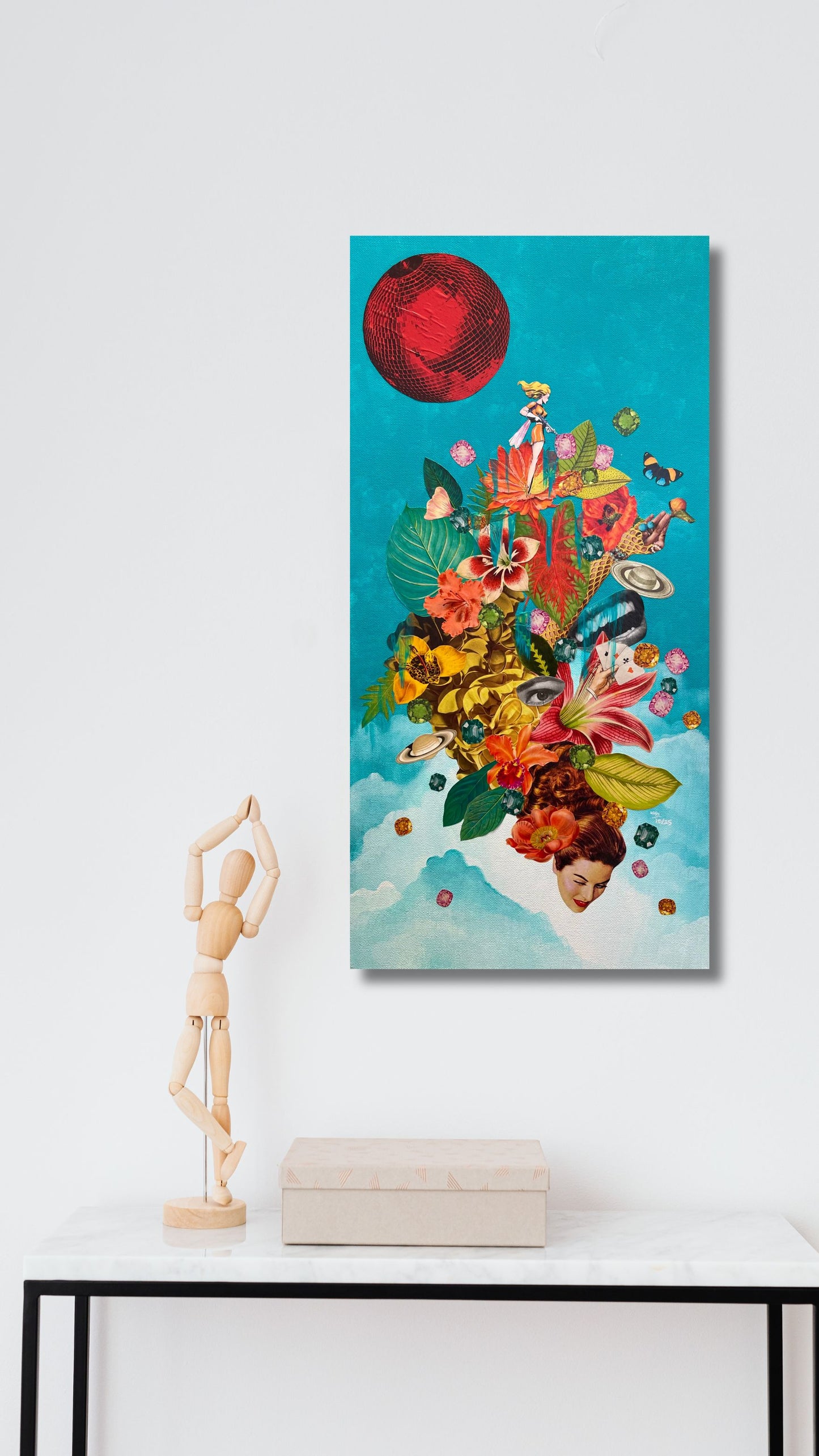 Return of Saturn Mixed Media Painting - marjorieblume