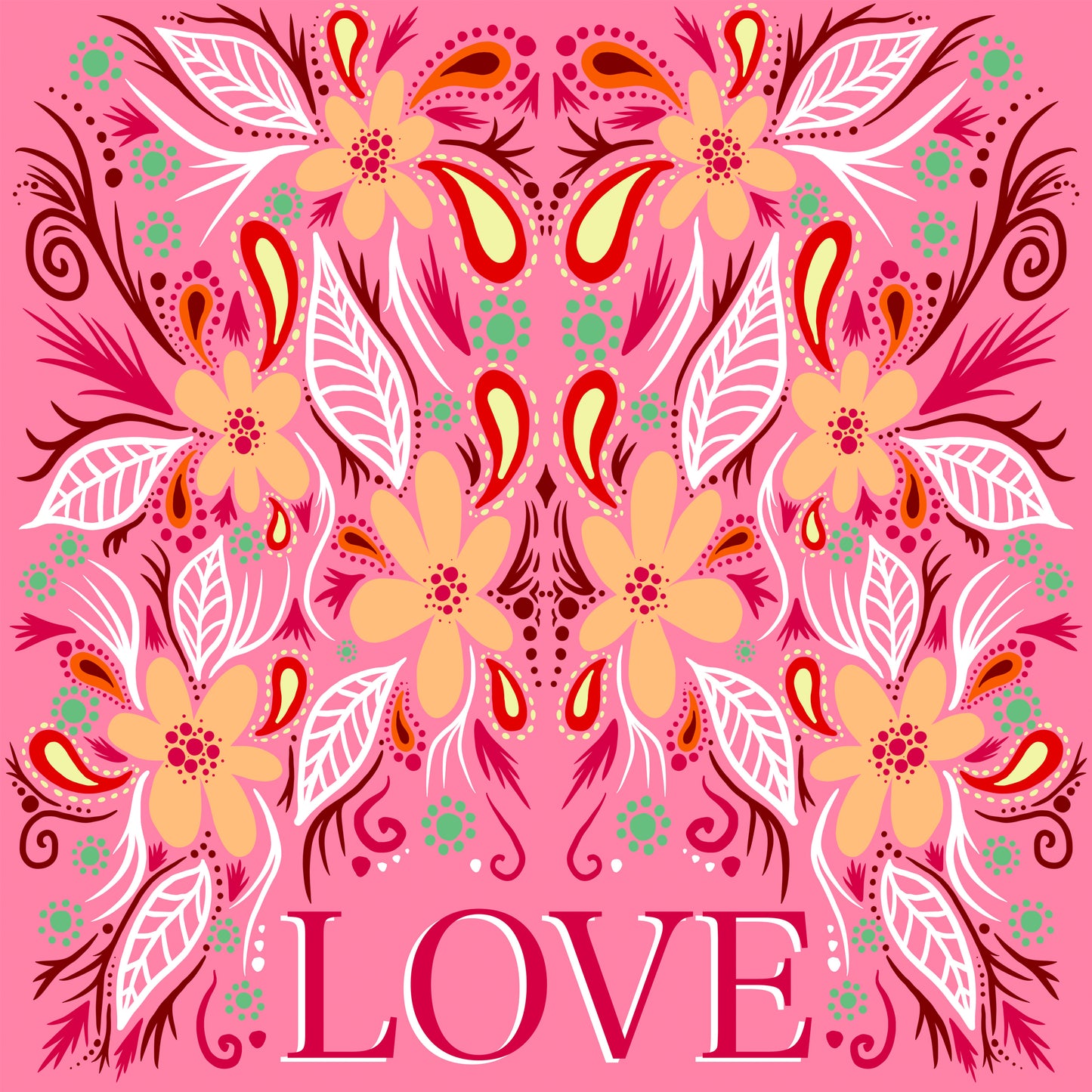 Love In Bloom Card-Blank - marjorieblume