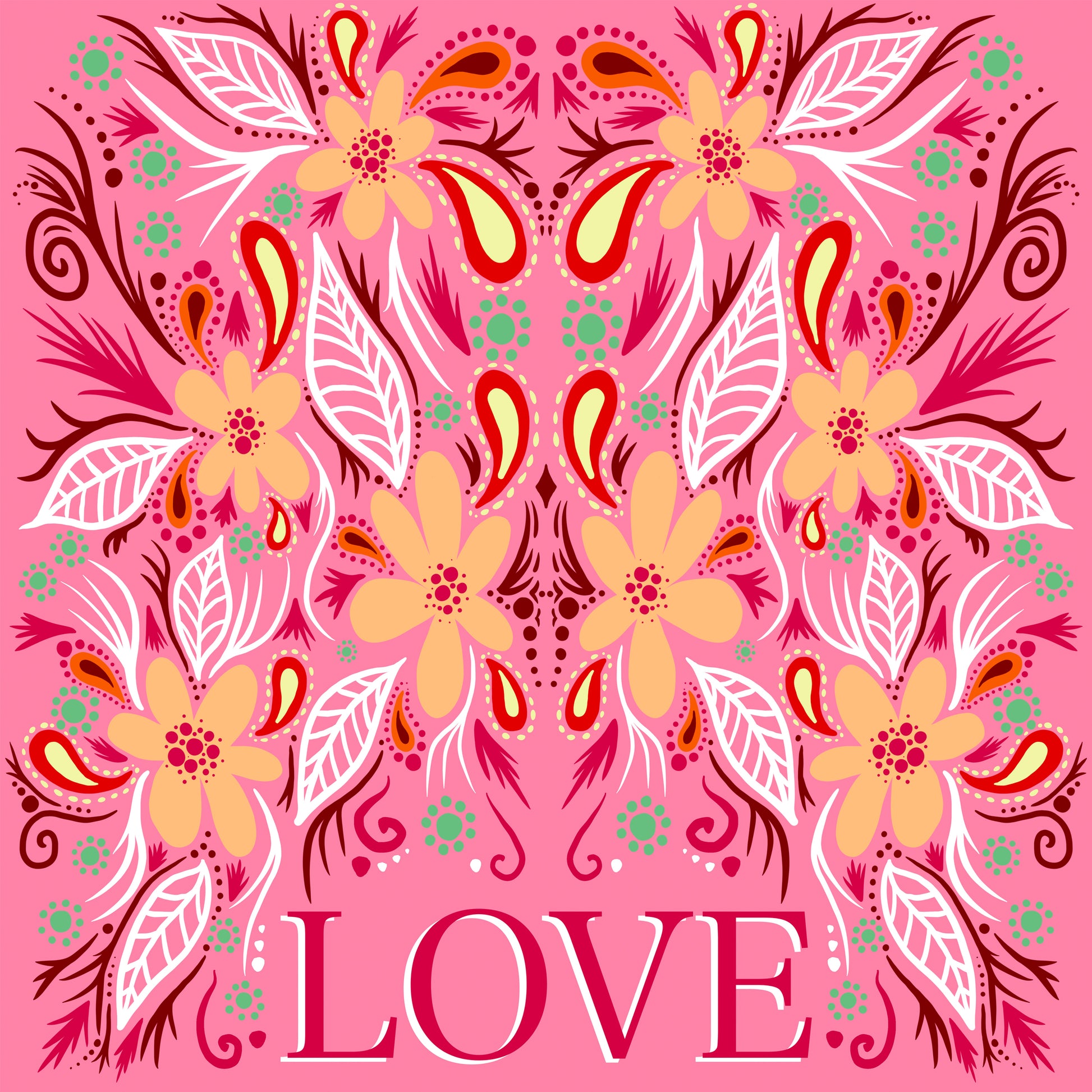 Love In Bloom Card-Blank - marjorieblume