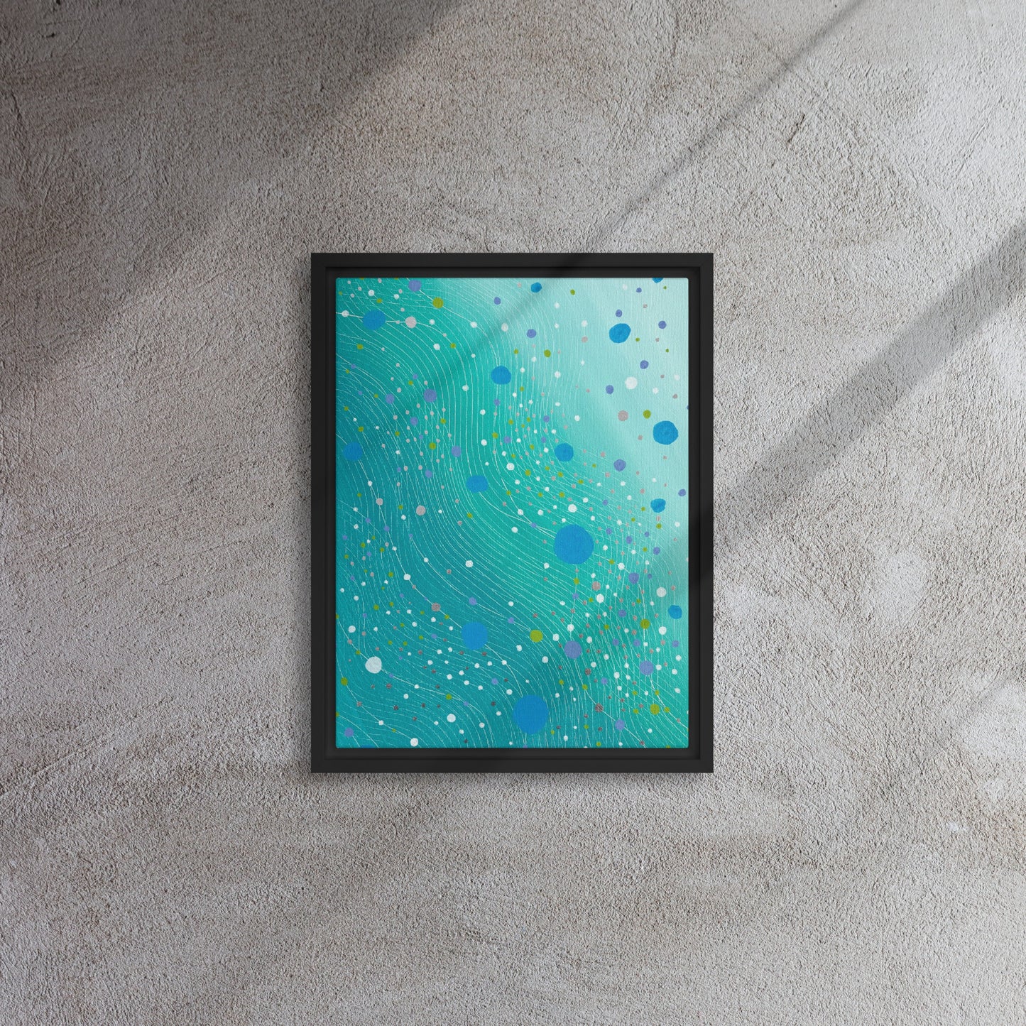 Glimmers Framed Canvas Print