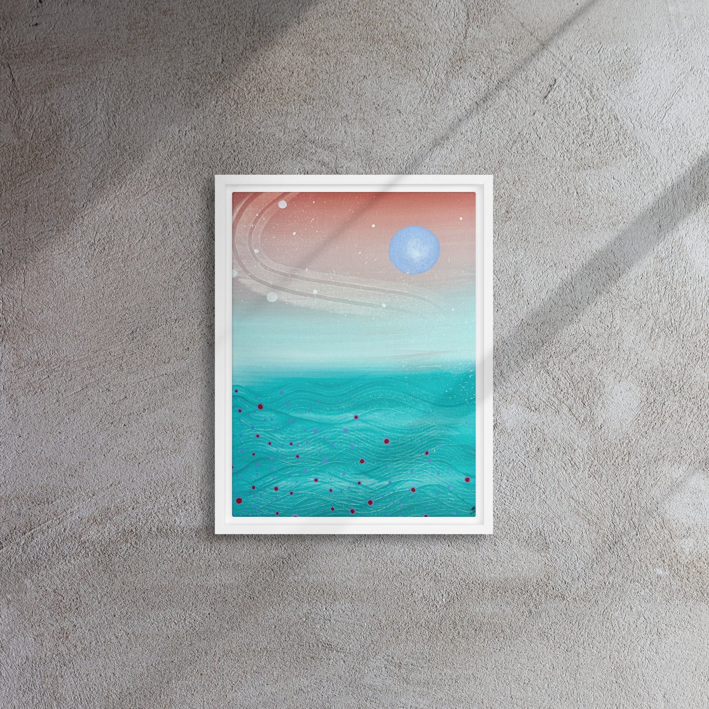 Ethereal Gaze Framed Canvas Print