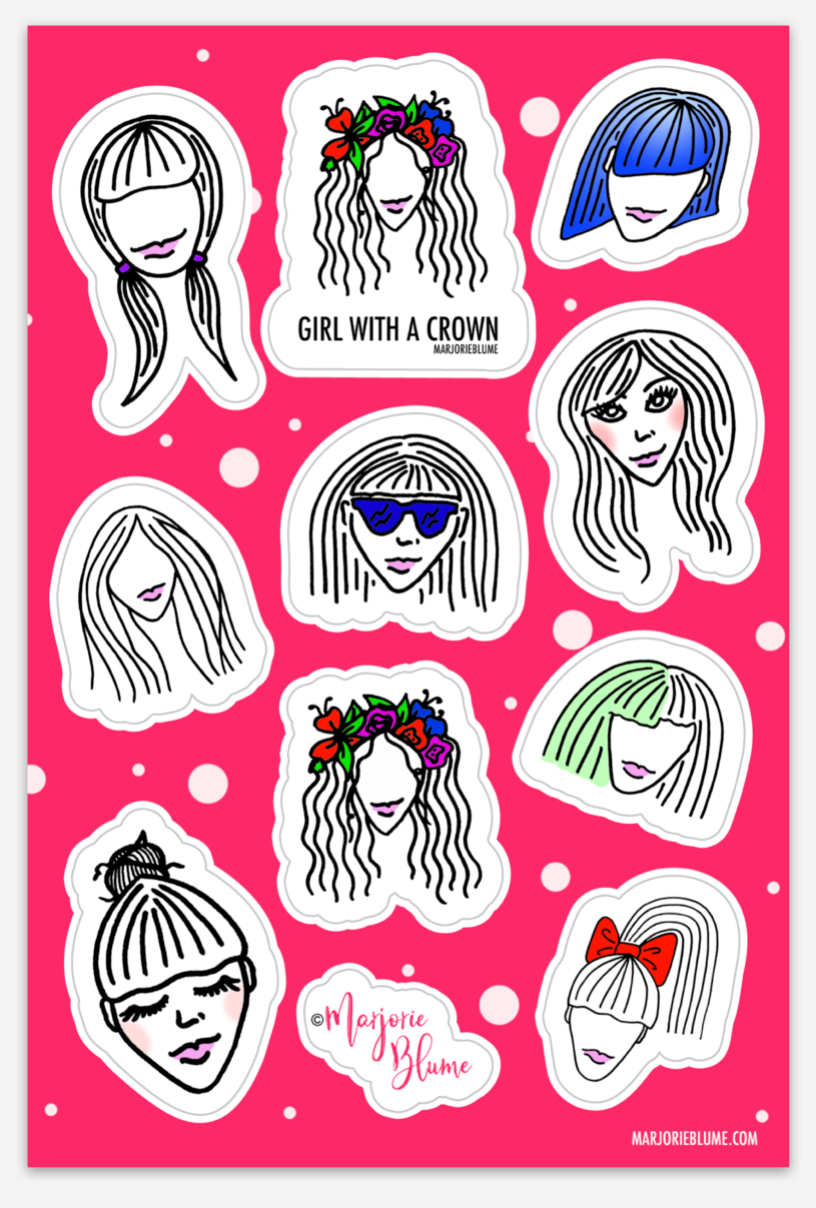 Girls Sticker Sheets - marjorieblume